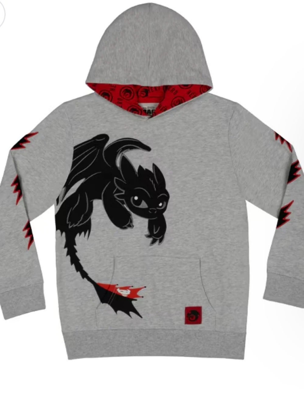 How to Train Your Dragon Toothless Youth Hoodie - Gray & Black